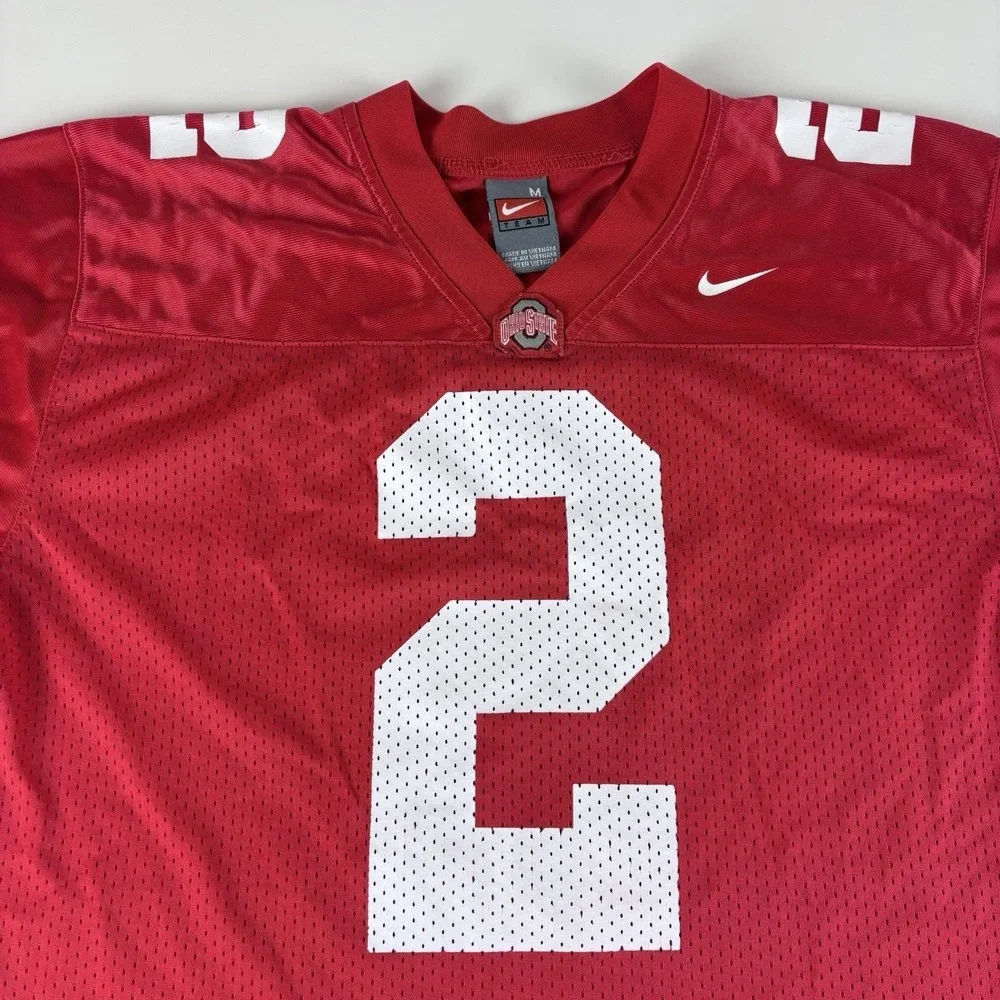 Vintage Team Nike Ohio State Buckeyes Youth Medium Jersey Red Mesh Football